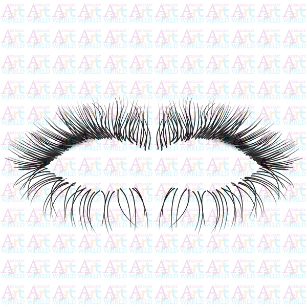 Human Eyelashes Alpha Map