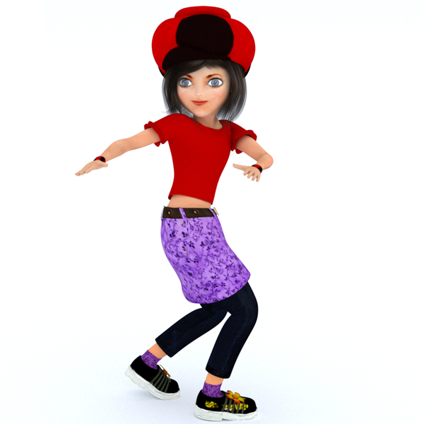 Girl Rigged Animated