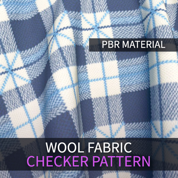Checker Wool Fabric Seamless