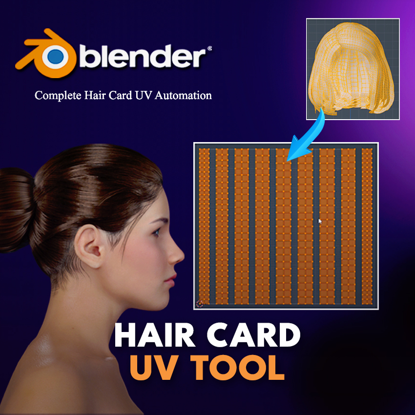 Hair Card UV Tool - Blender